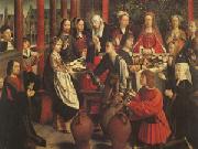 Gerard David The Marriage at Cana (mk05) oil on canvas